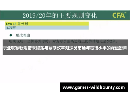 职业联赛新规带来降薪与赛制改革对球员市场与竞技水平的深远影响